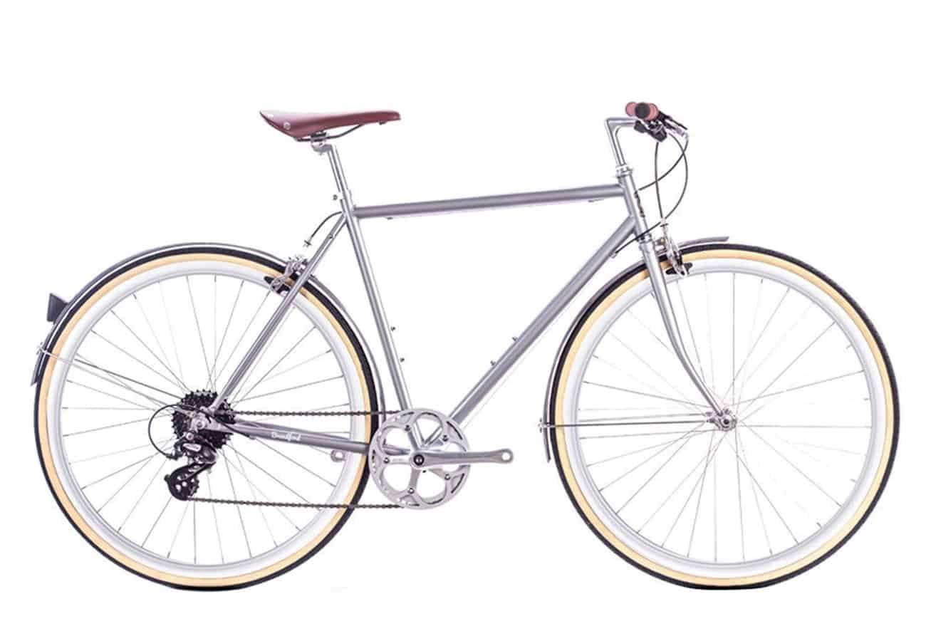 6KU Odyssey City Bike 8 Speed Brandford Silver - The Fixed Gear Shop